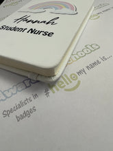 Load image into Gallery viewer, A6 Nursing/medical notebook. Pocket sized so ideal for placements. Nurse, midwife, doctor, medical staff