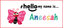 Load image into Gallery viewer, GOSH Animal Name Badge #hello my name is... BUTTERFLY