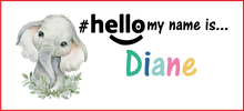 Load image into Gallery viewer, GOSH Animal Name Badge #hello my name is... ELEPHANT