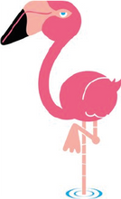 Load image into Gallery viewer, GOSH Animal Name Badge #hello my name is... FLAMINGO
