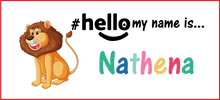 Load image into Gallery viewer, GOSH Animal Name Badge #hello my name is... LION