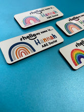 Load image into Gallery viewer, Rainbow name badges # hello my name is...
