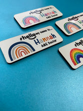 Load image into Gallery viewer, Rainbow name badges # hello my name is...