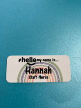 Load image into Gallery viewer, Full Rainbow name Badge # hello my name is...