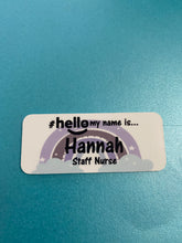 Load image into Gallery viewer, Full Rainbow name Badge # hello my name is...

