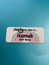 Load image into Gallery viewer, Full Rainbow name Badge # hello my name is...
