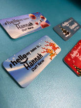 Load image into Gallery viewer, Christmas name badge # hello my name is...