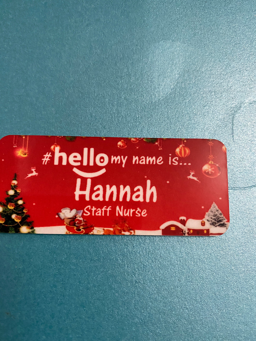 Christmas name badge # hello my name is...