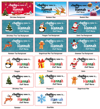 Load image into Gallery viewer, Christmas name badge # hello my name is...