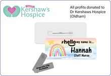 Load image into Gallery viewer, Dr Kershaws Charity Badge  # hello my name is ...
