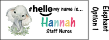 Load image into Gallery viewer, Animal Name Badge #hello my name is...