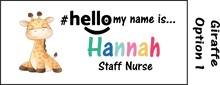 Load image into Gallery viewer, Animal Name Badge #hello my name is...