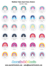 Load image into Gallery viewer, I was brave today stickers - Rainbow Design

