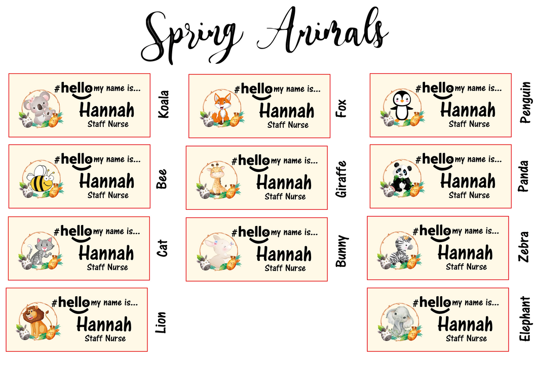 Spring Animals  # hello my name is...