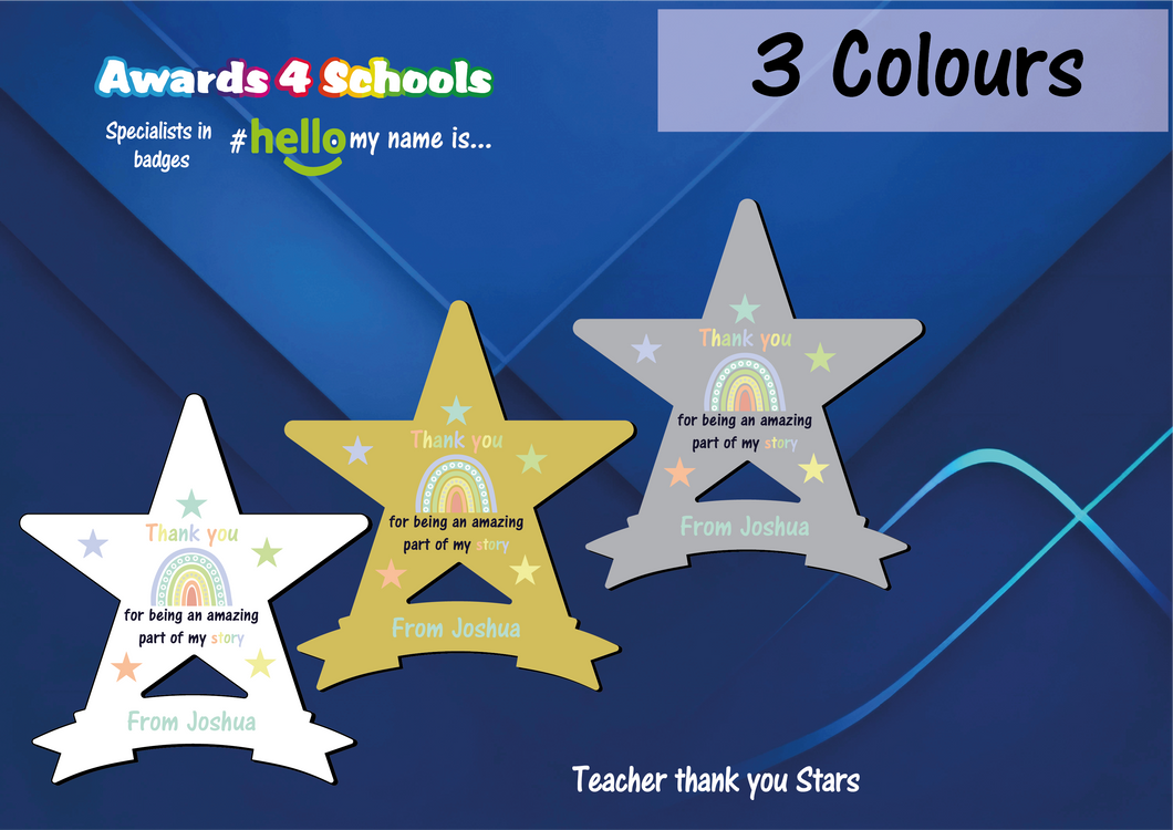 Teacher Leavers gift - Star thank you
