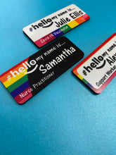 Load image into Gallery viewer, Rainbow Block designs # hello my name is...
