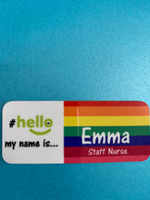 Load image into Gallery viewer, Block Colour name badges # hello my name is...
