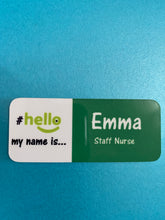 Load image into Gallery viewer, Block Colour name badges # hello my name is...

