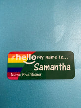 Load image into Gallery viewer, Rainbow Block designs # hello my name is...
