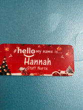 Load image into Gallery viewer, Christmas name badge # hello my name is...
