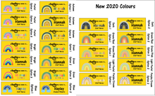 Load image into Gallery viewer, Rainbow name Badges Yellow Collection # hello my name is...
