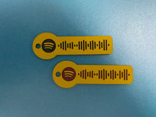 Load image into Gallery viewer, Spotify code keychain acrylic engraved
