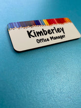 Load image into Gallery viewer, Coloured Pencil name badge
